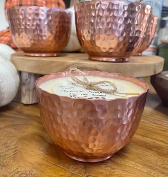 Montana Farmhouse Hammered Copper Candle